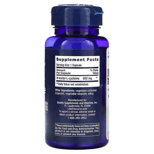 Life Extension, N-Acetyl-L-Cysteine ( Immune Health, Respiratory Health & Liver Function )