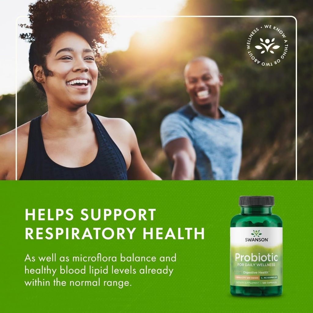 HealthilyYou | Swanson, Probiotic, 120 Capsules (1 Billion CFU per Capsule) Immune, Digestive Health