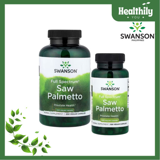 HealthilyYou | Swanson, Full Spectrum® Saw Palmetto, 540 mg, Vegan Capsules, Prostate Health