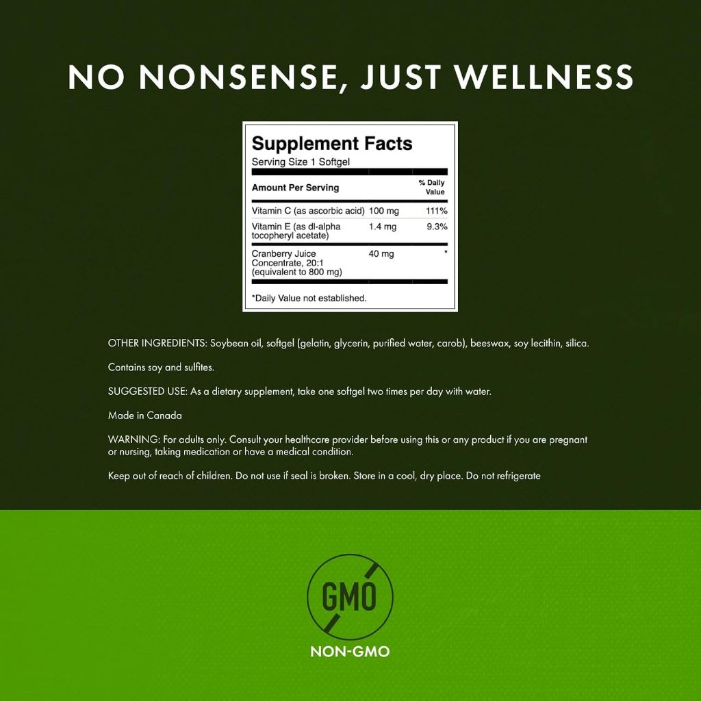 HealthilyYou | Swanson Cranberry & Cranberry, Whole Fruit Concentrate, Softgels Urinary Tract Health