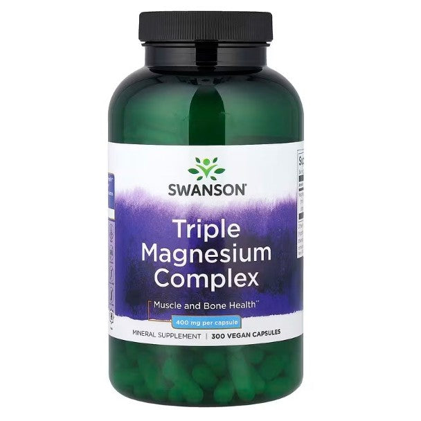 HealthilyYou | Swanson, Triple Magnesium Complex, 400 mg, Vegan Capsules Muscle and Bone Health