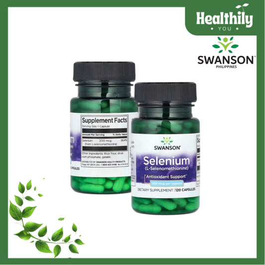 Healthily You | Swanson, Selenium, L-Selenomethionine 200 mcg, 120 Capsules Antioxidant Support