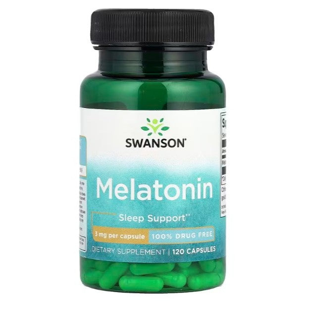 Healthily You | Swanson, Melatonin, 3 mg, 30 & 60 Capsules Sleep Support 100% Drug Free