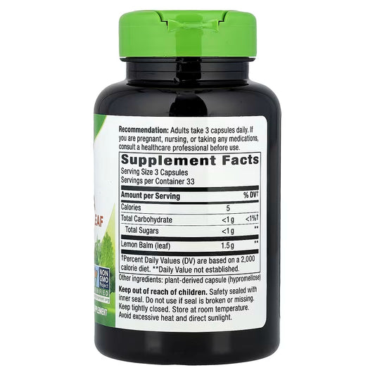Nature's Way, Melissa Lemon Balm Leaf ( Promotes Relaxation, Aids in Stress & Mood Support )