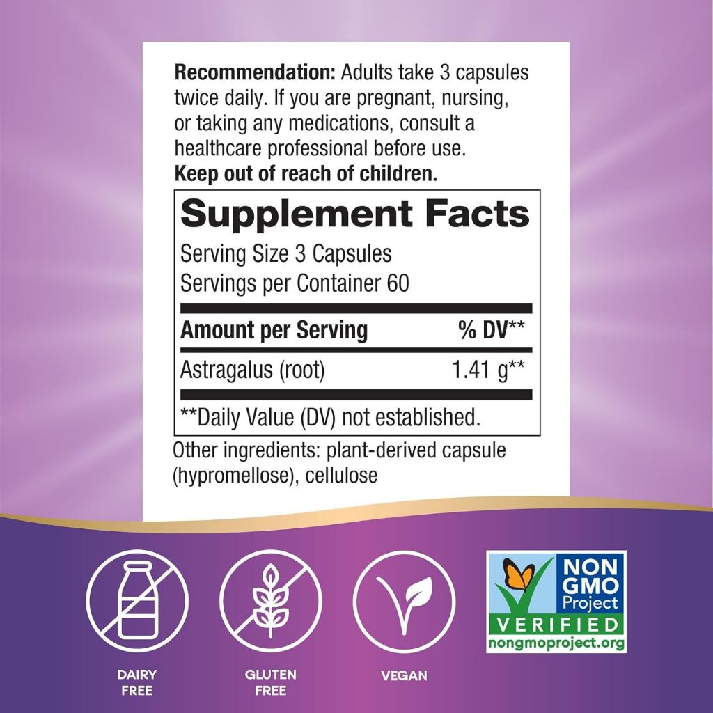 Nature's Way, Astragalus Root ( Immune System Support & Heart Health Support )