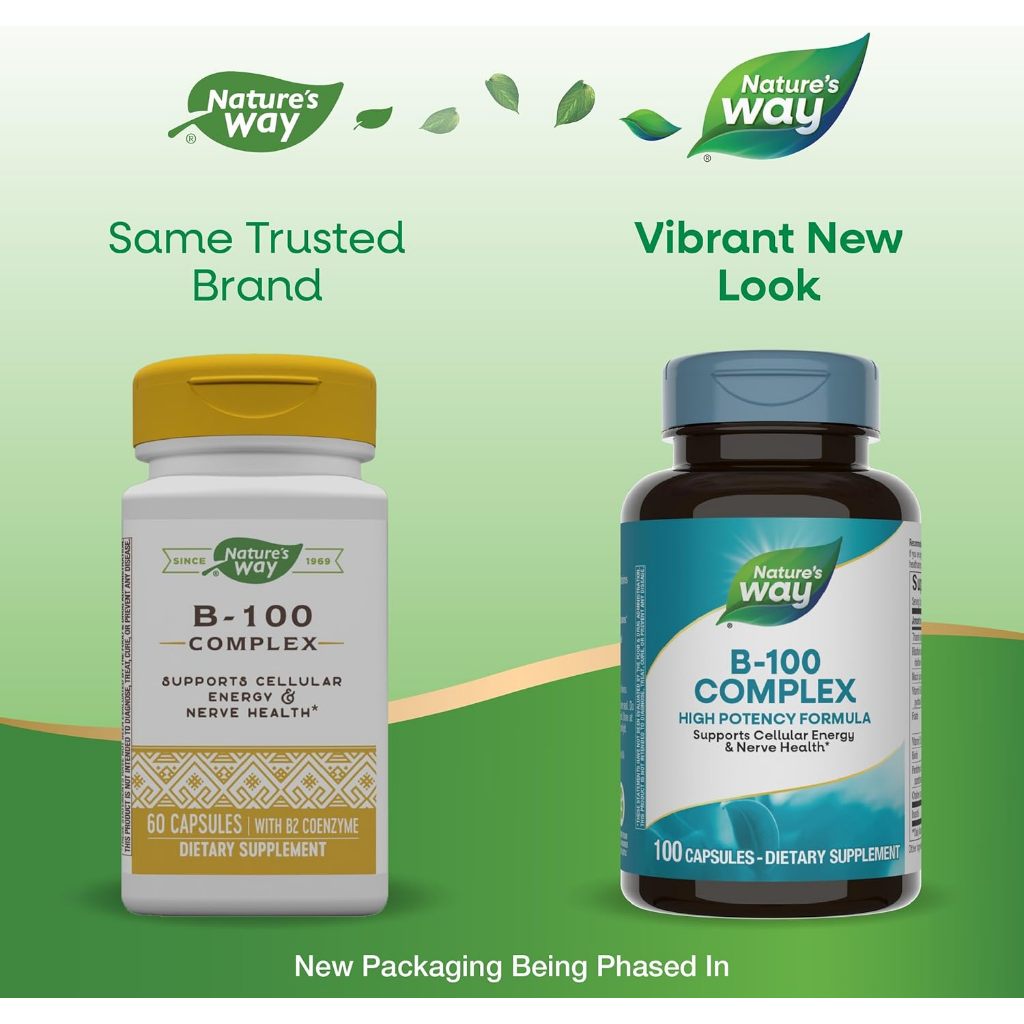 Nature's Way, B-100 Complex ( Cellular Energy Production & Nerve Health )