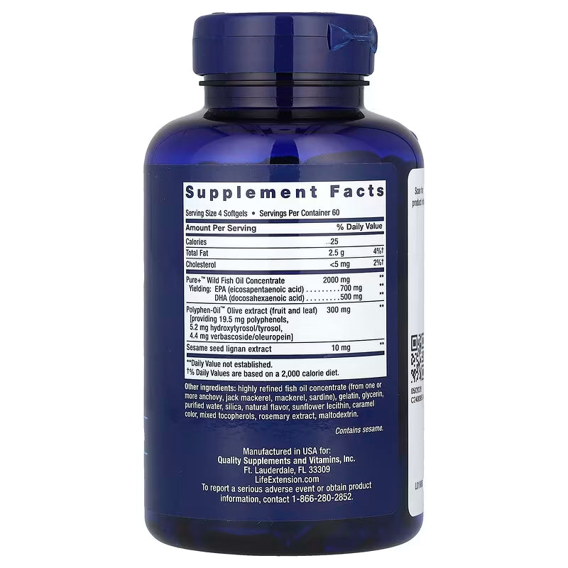 Life Extension, Super Omega-3 Softgels ( Supports Heart Health & Healthy Brain Function )