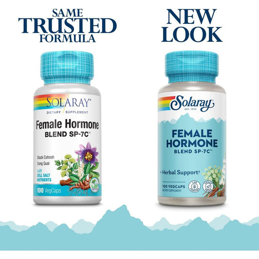 NaturalSolutions | Solaray, Female Hormone Blend SP-7C VegCaps Herbal Support  Dietary Supplement