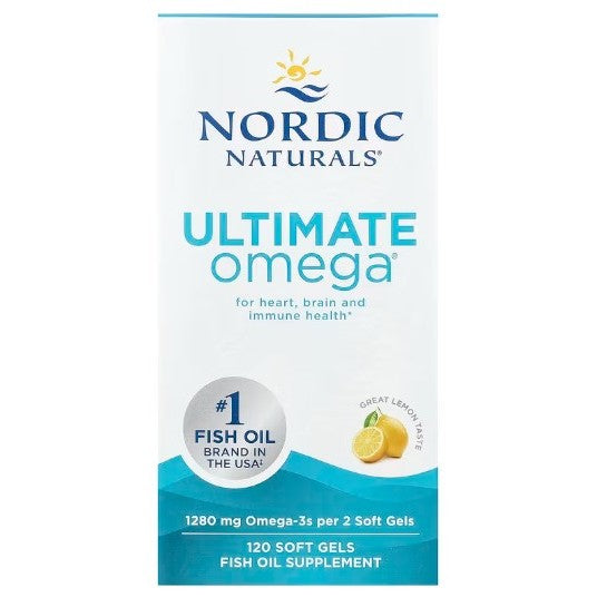NaturalSolutions | Nordic Naturals, Ultimate Omega, Lemon, 1280 mg, D3, 2X, Heart, Brain and Immune
