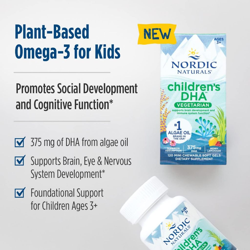 NaturalSolutions | Nordic Naturals, Children's DHA  Ages 3+ Vegan Softgels, Gummies, Brain Health
