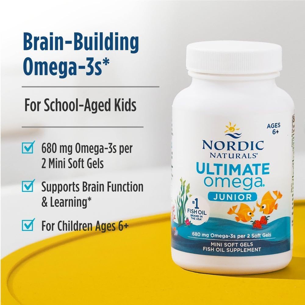 LittleSunshine | Nordic Naturals, Ultimate Omega Junior, Ages 6+, Strawberry, Supports Brain Health