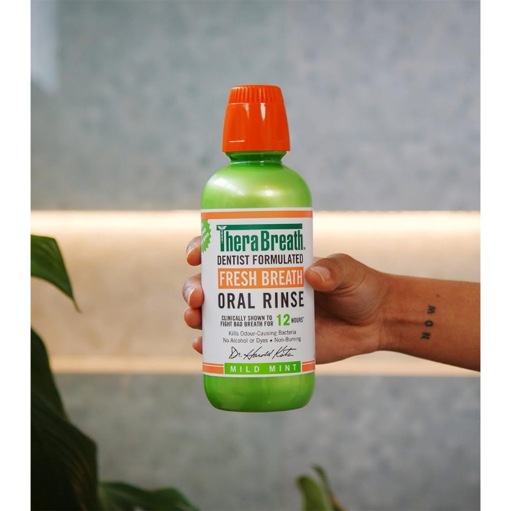 NaturalSolutions | TheraBreath, Fresh Breath Oral Rinse, Mild Mint, Fights Bad Breath for 12 Hours*
