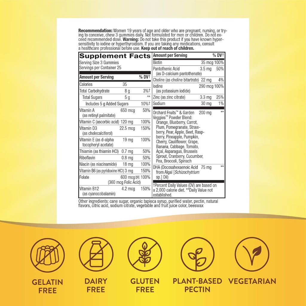 LittleSunshine | Nature's Way, Alive! Prenatal Premium Gummy, Complete High Potency Folate & Iron