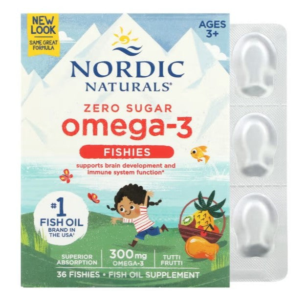LittleSunshine | Nordic Naturals Daily Omega Kids Omega-3 Fishies, Fish Oil Supplement Brain Support