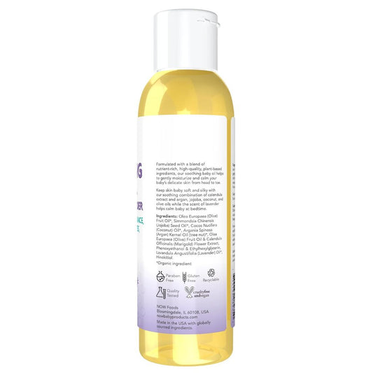 LittleSunshine | NOW Foods, Soothing Baby Oil, Calming Lavender,  Fragrance Free Quality Tested