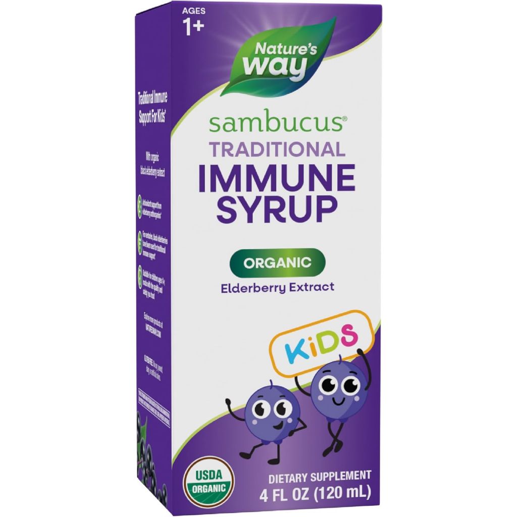 LittleSunshine | Nature's Way, Kids Sambucus®, Organic Traditional Immune Syrup, Ages 1+, 25 mg,