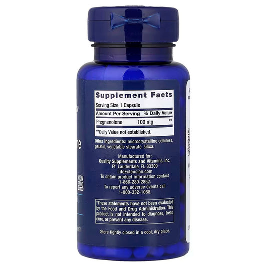 USA Supplements | Life Extension, Pregnenolone, 100 mg, 100 Capsules ( Cognitive Function )