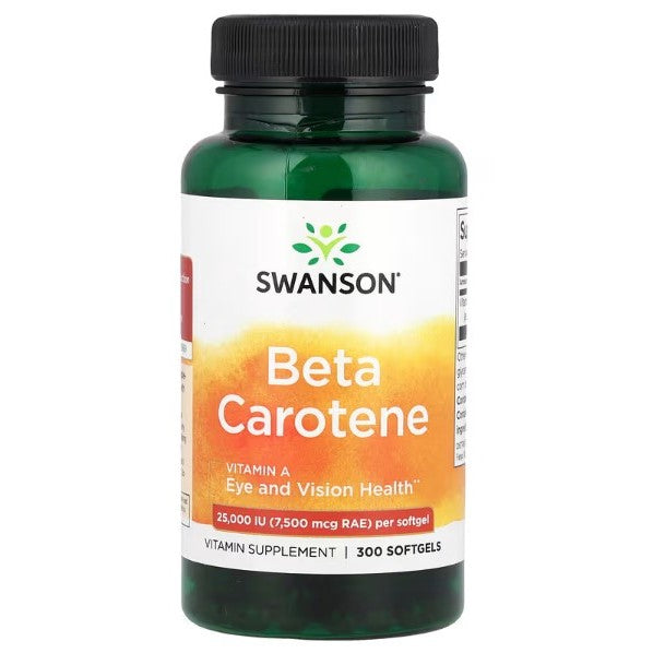 HealthilyYou | Swanson, Beta Carotene, 25,000 IU (7,500 mcg RAE), Softgels Eye and Vision Health