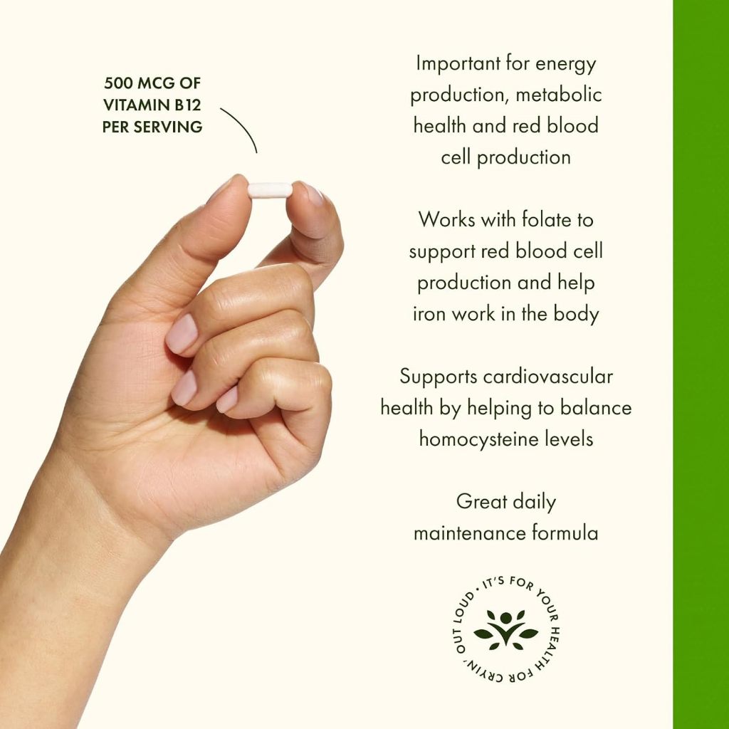 HealthilyYou | Swanson, Vitamin B12, 500 mcg, Capsules, Energy and Metabolism  Vitamin Supplement