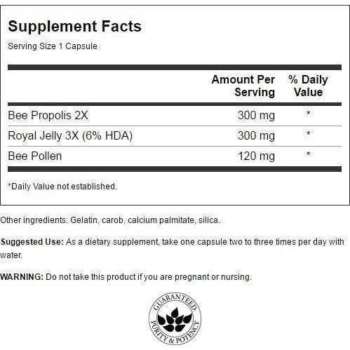HealthilyYou | Swanson, Royal Jelly Propolis Complex, 60 Capsules Immune and Energy Support