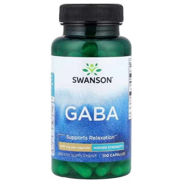 HealthilyYou | Swanson, GABA, 250 mg, 60 Capsules, 500 mg, 100 Capsules, Supports Relaxation