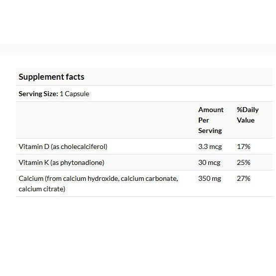 HealthilyYou | Swanson, Calcium with Vitamins D & K, 100 Capsules Strong, Healthy Bones