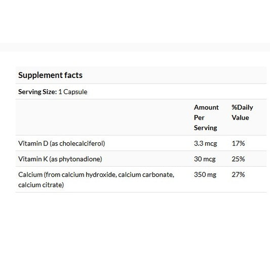 HealthilyYou | Swanson, Calcium with Vitamins D & K, 100 Capsules Strong, Healthy Bones