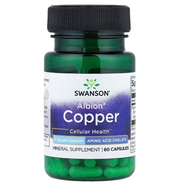 Healthily You | Swanson, Albion Copper, 2 mg, 300 Tablets, 2 mg, 60 Capsules Cellular Health