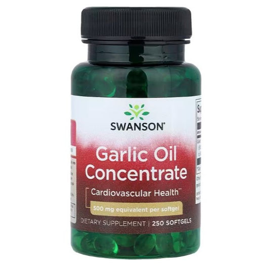 Healthily You | Swanson, Garlic Oil Concentrate, 500 mg, 250 Softgels Cardiovascular Health