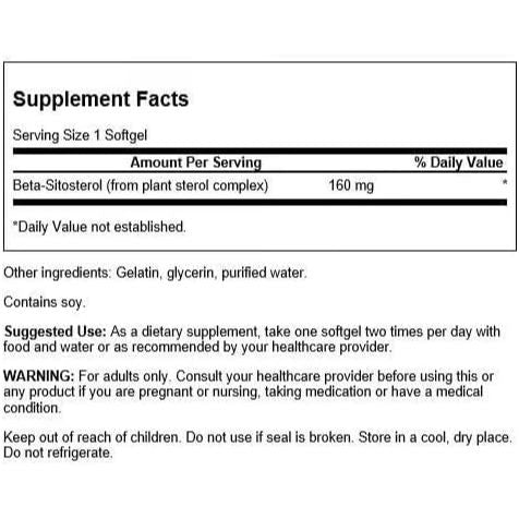 Healthily You | Swanson, Beta-Sitosterol, Maximum Strength, 60 Softgels Cardiovascular Health