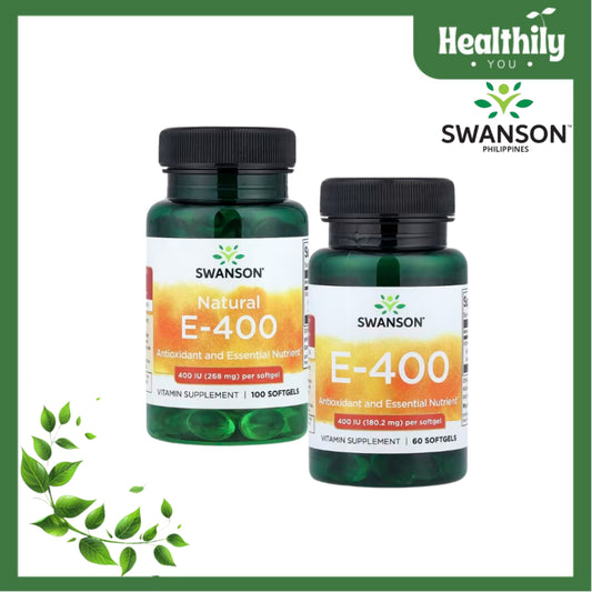 Healthily You | Swanson, Vitamin E-400, 180.2 mg (400 IU), 60 Softgels Antioxidant Protection