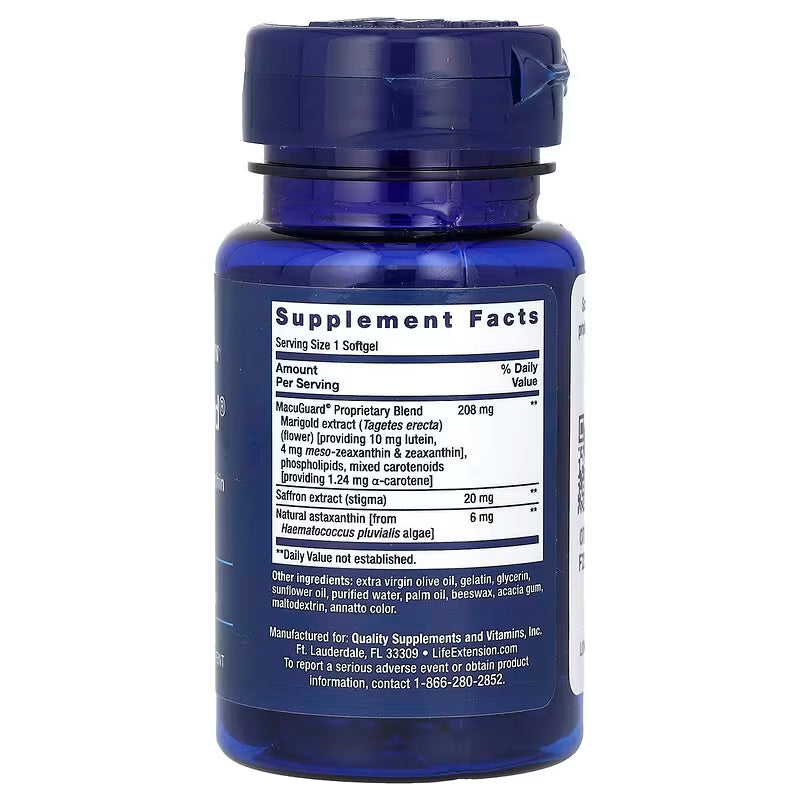 Life Extension, MacuGuard, Ocular Support with Saffron & Astaxanthin ( Support Healthy Vision )