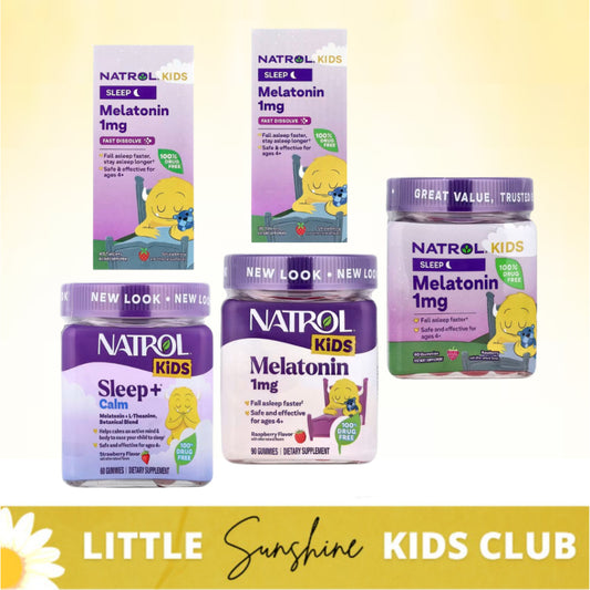 LittleSunshine | Natrol, Kids, Melatonin Gummies, Ages 4+, Raspberry,  Sleep +® Calm, 100%Drug Free