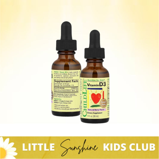 LittleSunshine | ChildLife Essentials, Vitamin D3, Natural Berry, 12.5 mcg Bone & Immune Health
