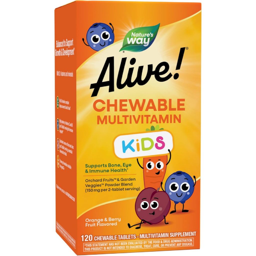 LittleSunshine | Nature's Way, Alive!® Kids, Chewable Multivitamin, Ages 2+, Orange & Berry Fruit,