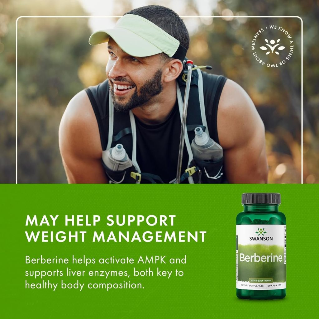 HealthilyYou | Swanson, Berberine, 400 mg, 60 Vegan Capsules Cardiovascular Health