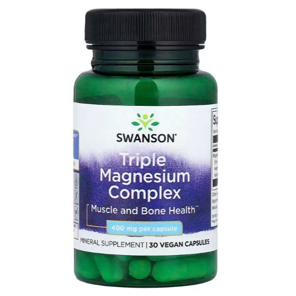 HealthilyYou | Swanson, Triple Magnesium Complex, 400 mg, Vegan Capsules Muscle and Bone Health