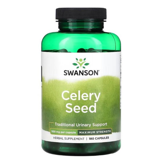 HealthilyYou | Swanson, Celery Seed, Maximum Strength, 500 mg, 180 Capsules Provides Antioxidant
