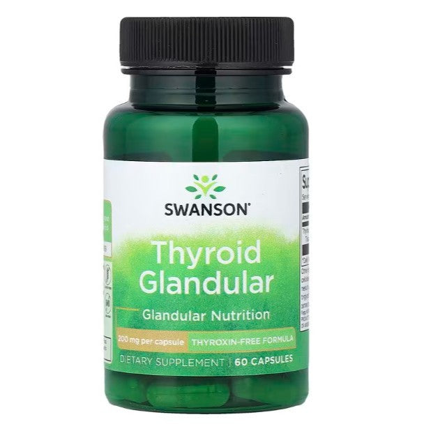 HealthilyYou | Swanson, Thyroid Glandular, 200 mg, 60 Capsules Glandular Nutrition