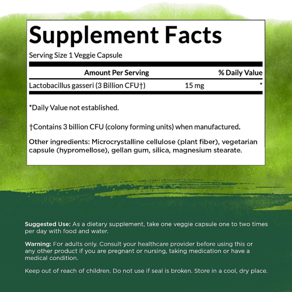 HealthilyYou | Swanson, Lactobacillus Gasseri, 3 Billion CFU, 60 Vegan DRcaps Digestive Health