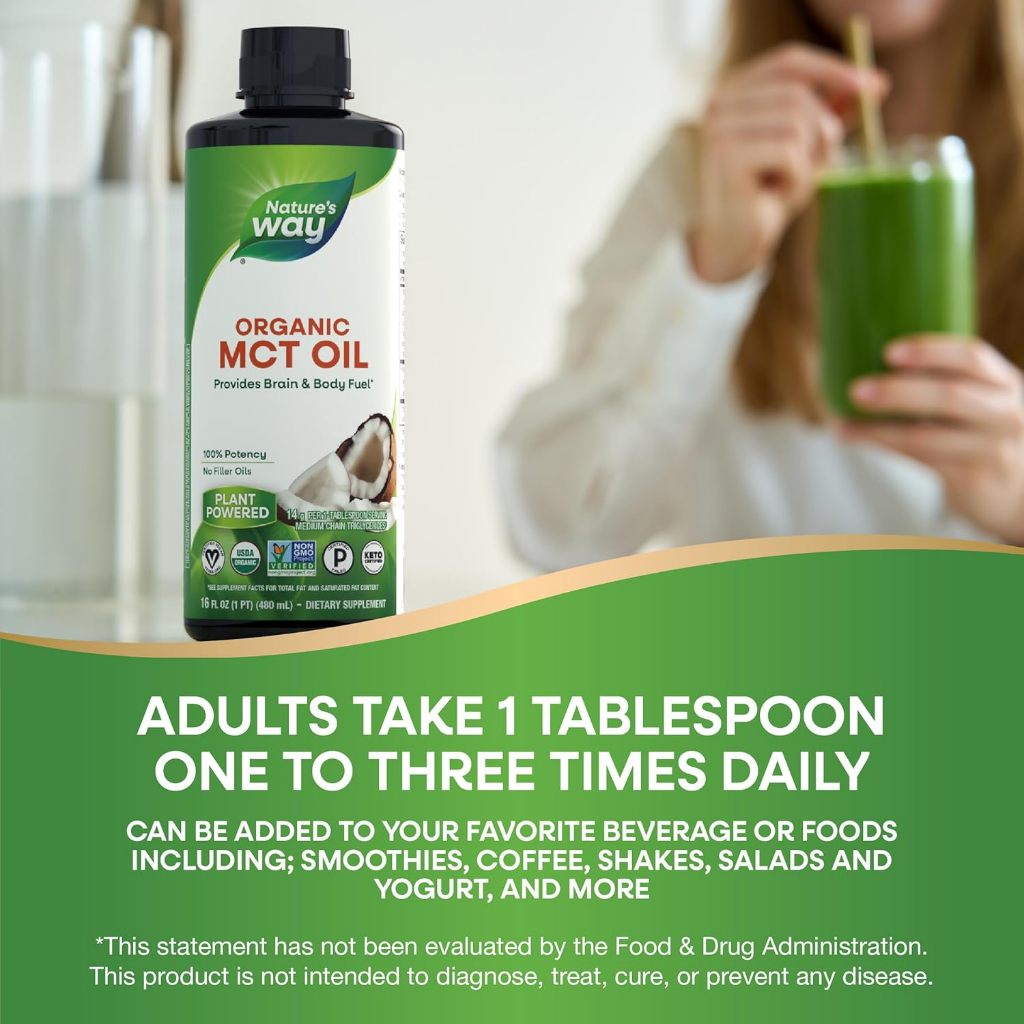 Nature's Way, Organic MCT Oil ( Supports Satiety, Metabolism, Brain and Focus Support )