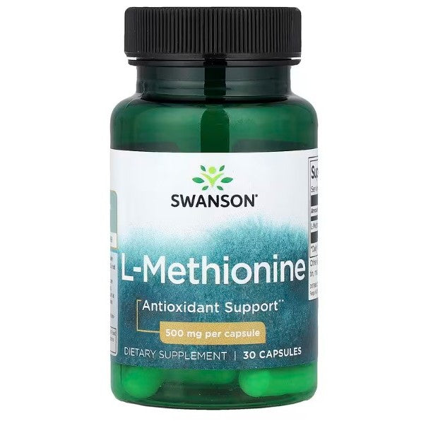 Healthily You | Swanson, L-Methionine, 500 mg, 30 Capsules, Promotes Healthy Liver Function