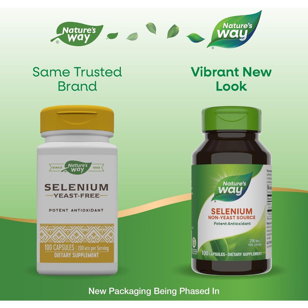Nature's Way, Selenium ( Powerful Antioxidant Support, Supports Thyroid Function & Boosts Immune )