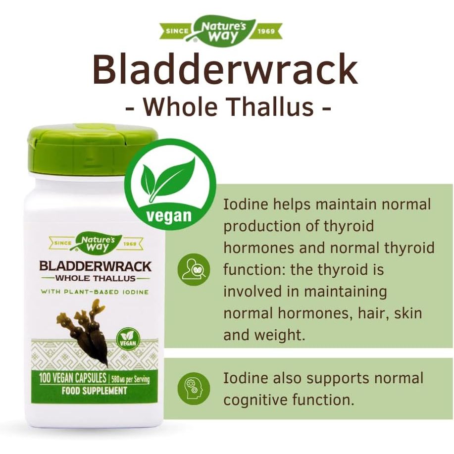 Nature's Way, Bladderwrack ( Supports Thyroid Health & Promotes Metabolic Health )