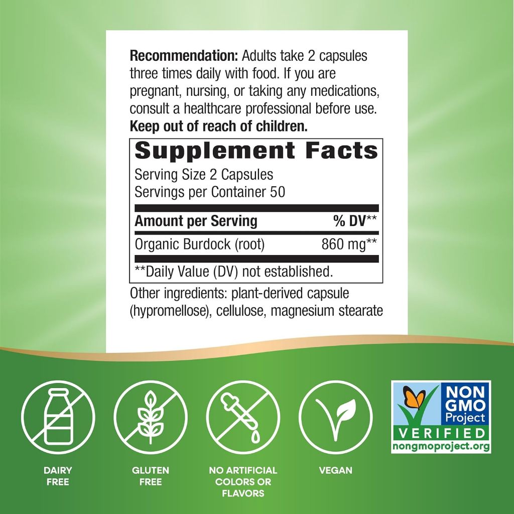 Nature's Way, Burdock Root ( Joint Health, Antioxidant Support & Digestive Support )
