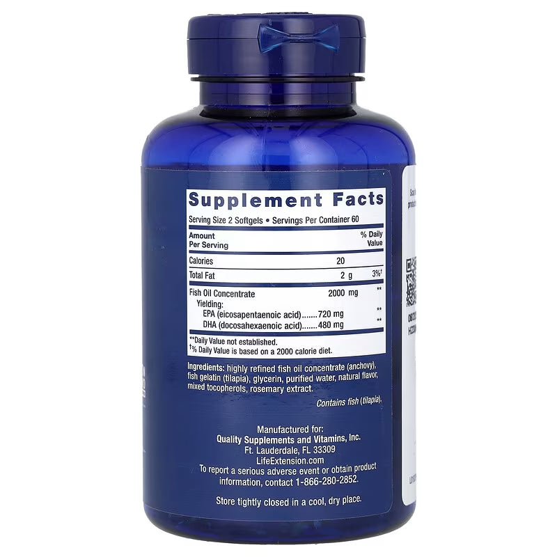 Life Extension, Mega EPA/DHA ( Promotes Heart, Joint & Cognitive Health )