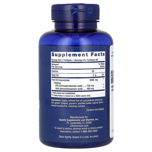 LowCostPH | Life Extension, Mega EPA/DHA ( Promotes Heart, Joint & Cognitive Health )