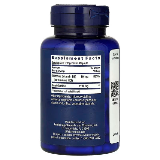 Life Extension, Mega Benfotiamine ( Supports Healthy Glucose Metabolism )