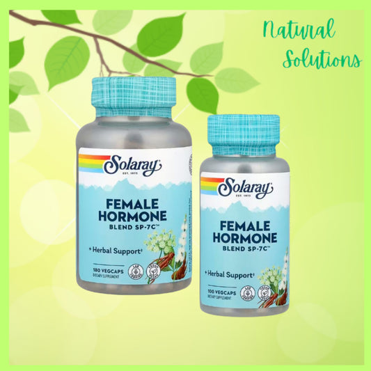 NaturalSolutions | Solaray, Female Hormone Blend SP-7C VegCaps Herbal Support  Dietary Supplement