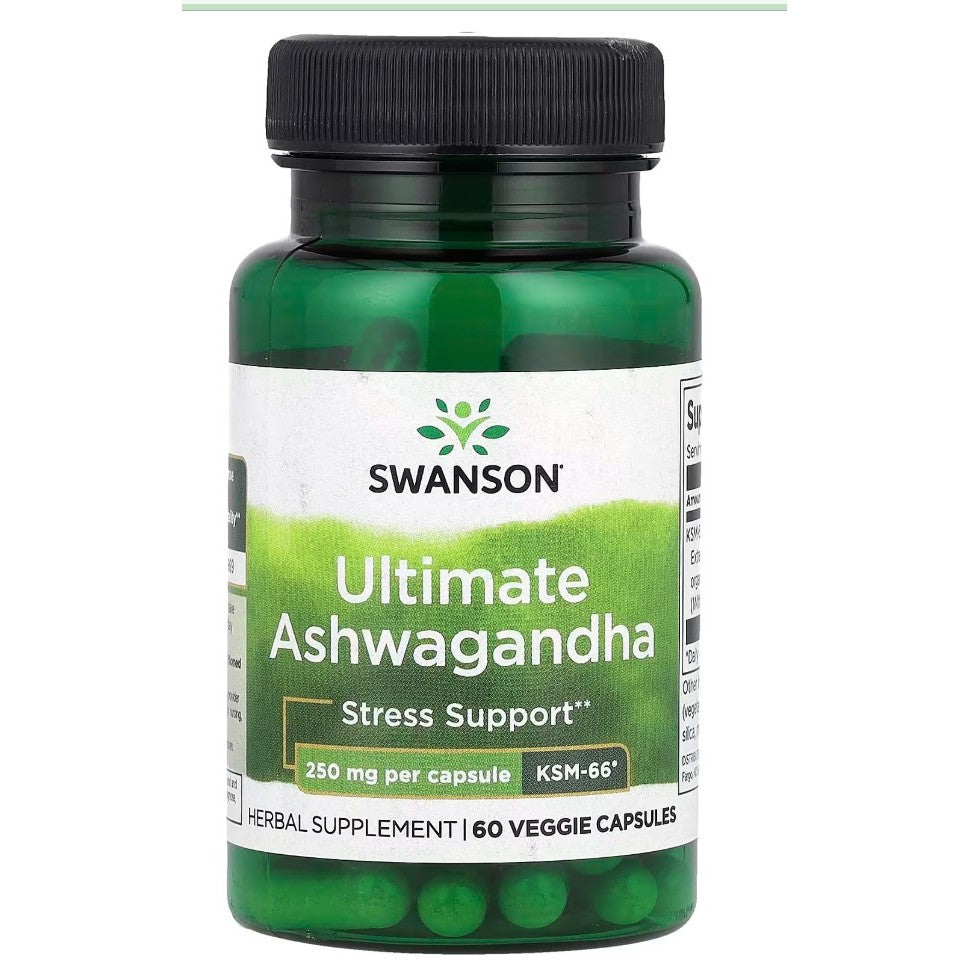 NaturalSolutions | Swanson, Full Spectrum Ashwagandha, Extract, Ultimate, Complex, Black Pepper,